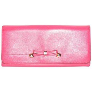 Prada Vintage Rose Colored Saffiano Leather Bow - image 1